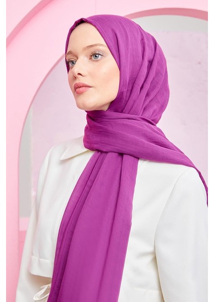 Koyu Eflatun Olay Pamuk Şal modelleri