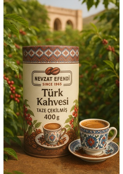 Türk Kahvesi 400G – Brezilya Menşeli, Katkısız, Çifte Kavrulmuş