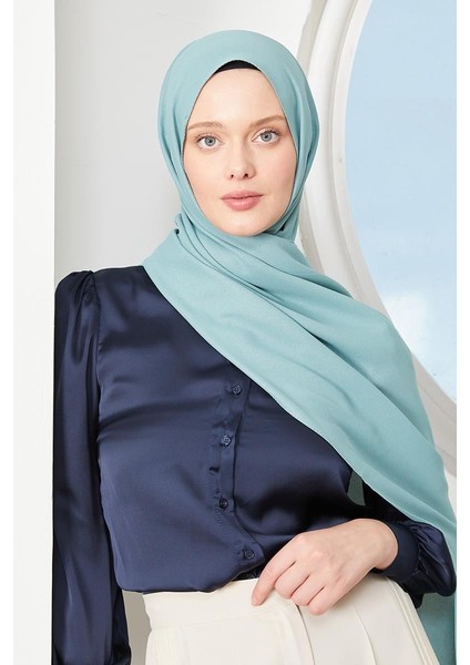 Açık Yeşil Simli Otto Abiye Şal