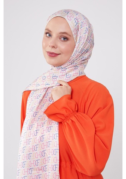 Krem Harf Desen Brand Şal modelleri