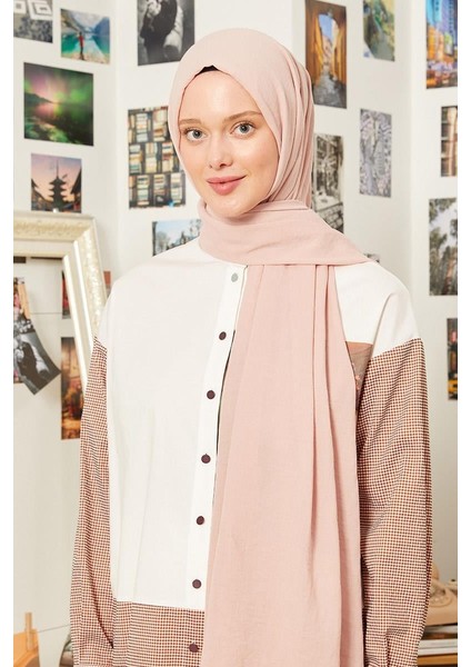 Toz Pembe Maxi Cotton Şal
