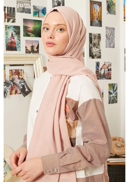 Toz Pembe Maxi Cotton Şal modelleri