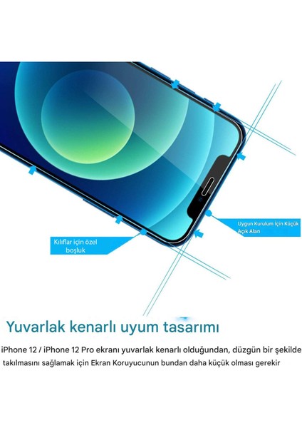 Iphone 12/12 Pro Uyumlu Kırılmaz Ekran Koruyucu Cam 3'lü Set fiyatları