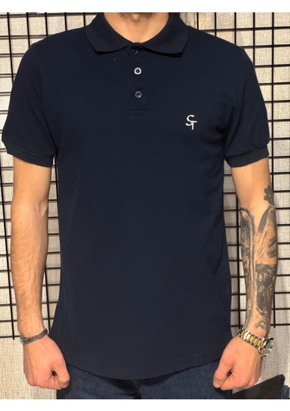 Polo Yaka T-Shirt %95 Pamuk Premium A+ Kalite Lacivert Penye Çekme Solma Bozulma Yapmaz Garanti Stblue fiyatları