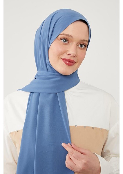 İndigo Medine İpeği Şal