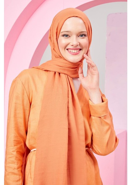 Turuncu Olay Pamuk Şal