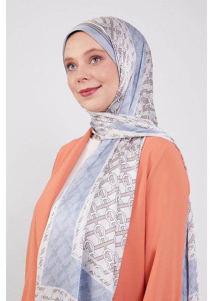 İndigo Şeritli Halka Desen Brand Şal fırsatları