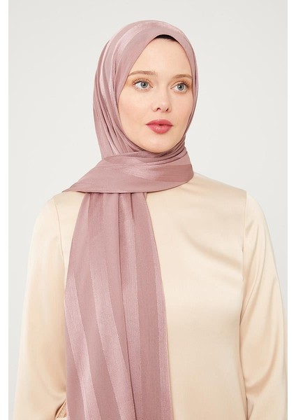 Gül Sim Şeritli Tokyo Şal