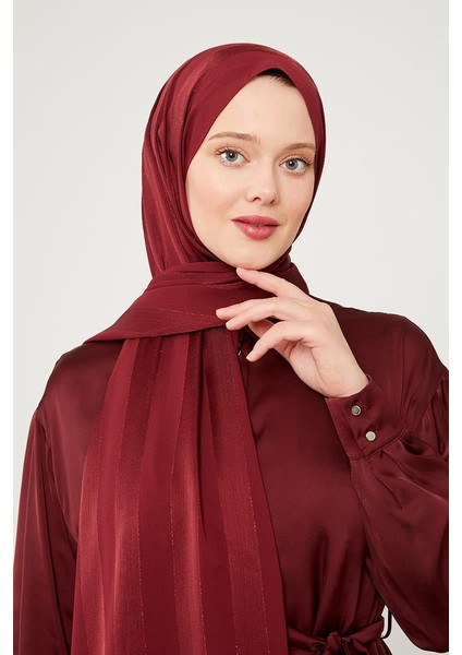 Bordo Sim Şeritli Tokyo Şal modelleri