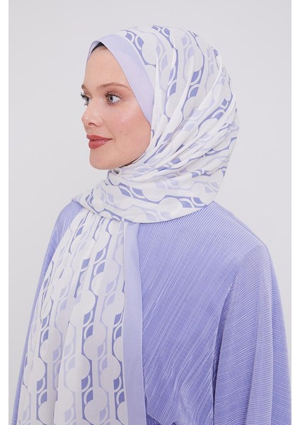 A.Lila Geometrik Desen Mono Şal fırsatları