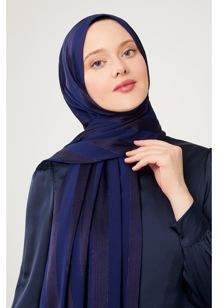 Lacivert Sim Şeritli Tokyo Şal modelleri