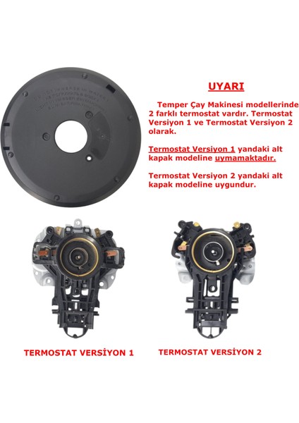 Temper Çay Makinesi Için Gövde Alt Kapak Siyah Versiyon 2