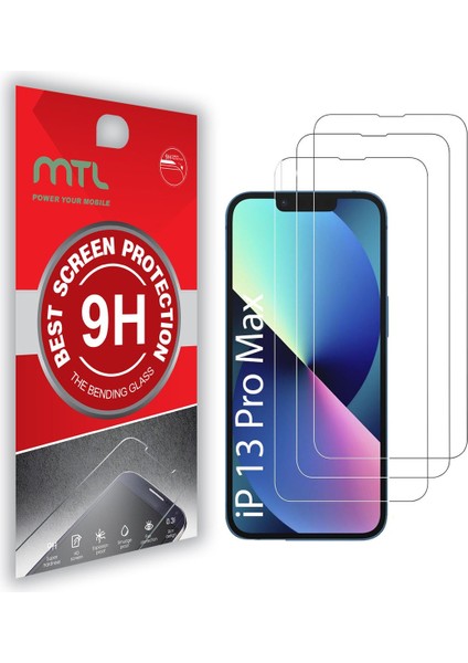 Iphone 13 Pro Max Uyumlu Kırılmaz Ekran Koruyucu Cam 3'lü Set