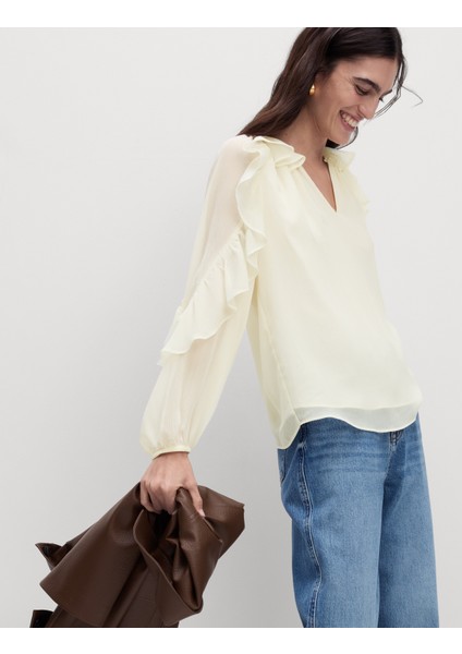 Fırfır Detaylı Bluz modelleri