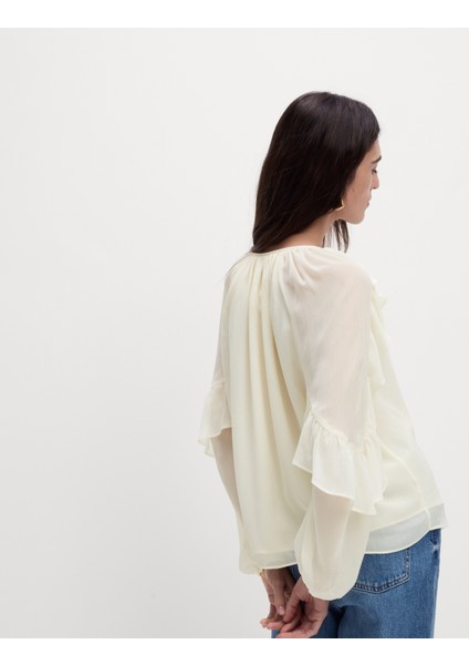 Fırfır Detaylı Bluz indirimleri