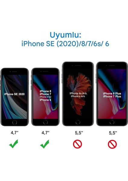 Iphone 7 Uyumlu Kırılmaz Ekran Koruyucu Cam 3'lü Set