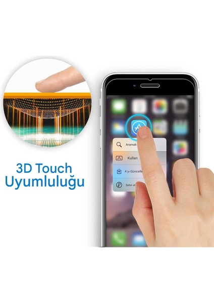 Iphone 7 Uyumlu Kırılmaz Ekran Koruyucu Cam 3'lü Set