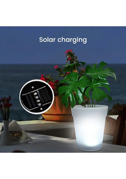 Açık Güneş Yaratıcı Bahçe Saksı Işık Gece Otomatik Aydınlatma Çim Işığı 4led Avlu Işık Su Geçirmez Güneş Lambası