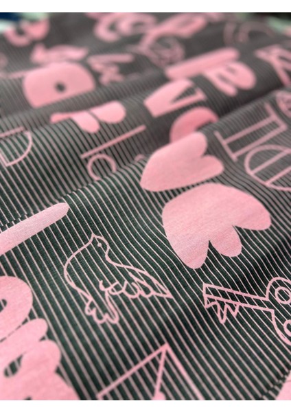 1 Metre Love Desen | Çarşaflık,nevresimlik,yastıklık Kumaş | EN:240 cm | Ranforce Kumaş(1metre)