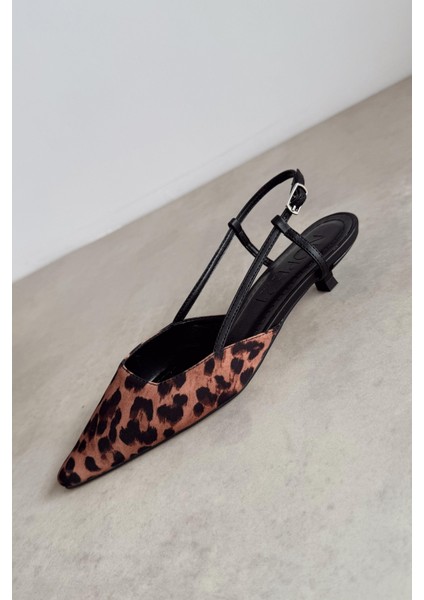 Cherry Leopar Desenli Mini Topuklu Ayakkabı fiyatları
