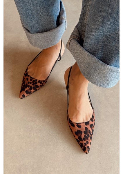 Cherry Leopar Desenli Mini Topuklu Ayakkabı modelleri