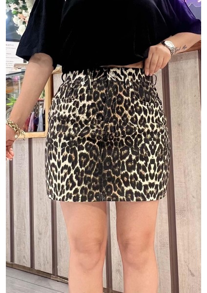 Leopar Desen Mini Etek Leopar fırsatları