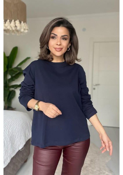 Düz Uzun Kollu Bluz Lacivert fiyatları