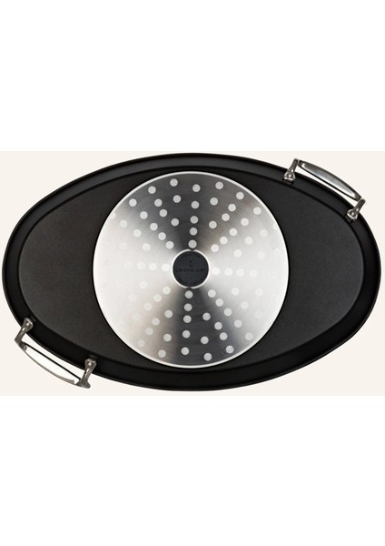 Oval Gusseisen Tava, 40 cm Emaye, Indüksiyon Uyumlu modelleri