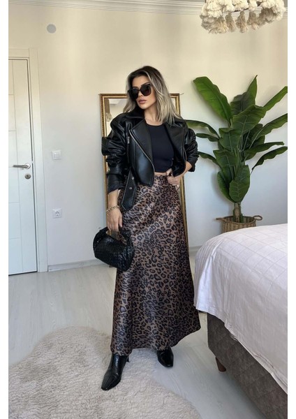 Leopar Saten Çan Etek Leopar fırsatları