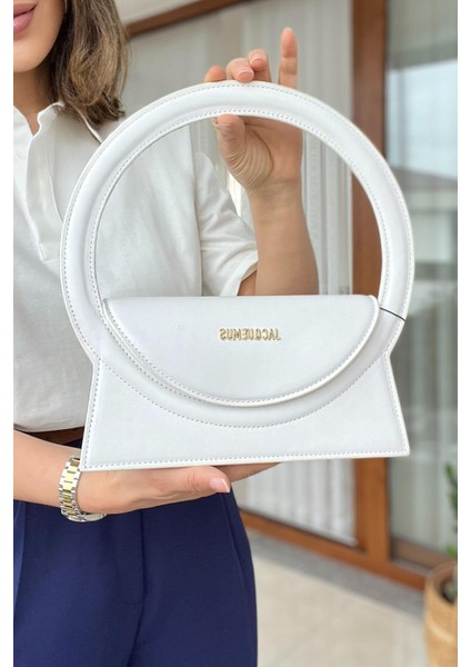 Halka Askılı Jacquemus Çanta Beyaz