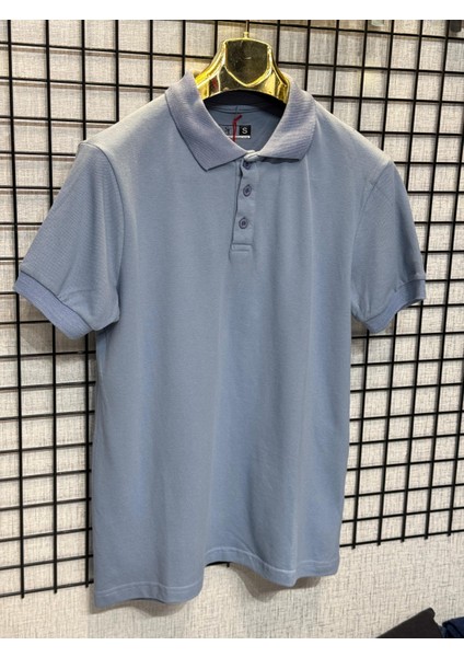 Polo Yaka T-Shirt %95 Pamuk Premium A+ Kalite Beyaz Mavi Çekme Solma Bozulma Yapmaz Garanti Stblue
