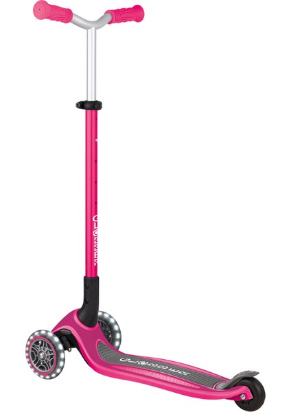 Master Işıklı Katlanabilir Scooter - Fuşya
