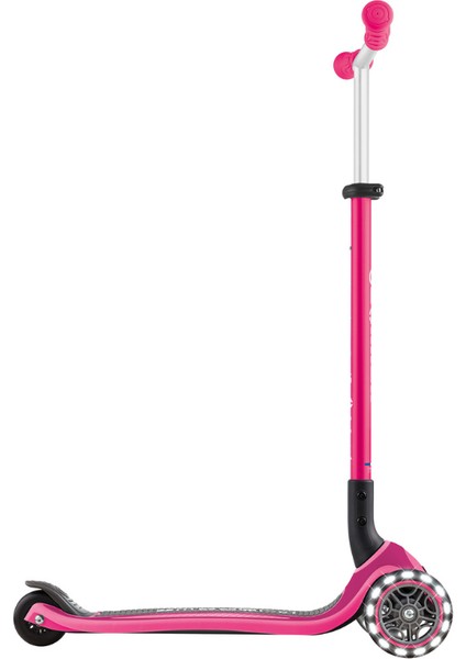 Master Işıklı Katlanabilir Scooter - Fuşya