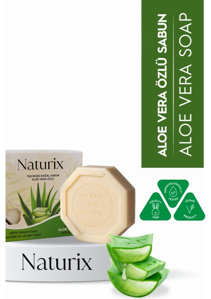 Aloe Vera Özlü Taş Sabun Nemlendirici ve Gözenek Destekleyici Bakım - 125 gr