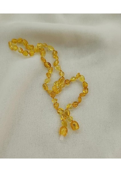 Kolye Kehribar Amber Doğaltaş Düğümlü Bebek Kolyesi 17873 fırsatları