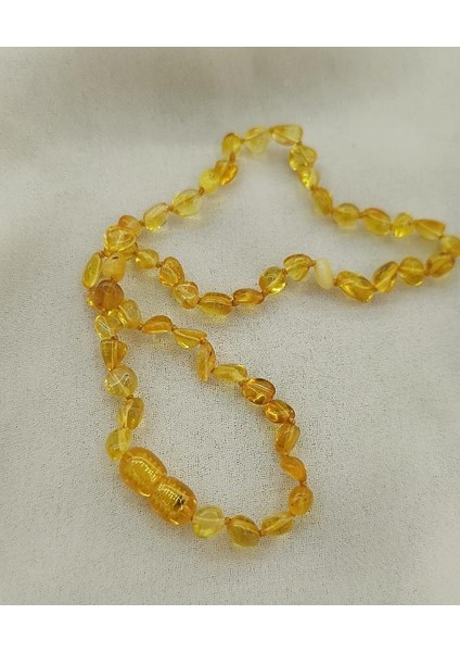 Kolye Kehribar Amber Doğaltaş Düğümlü Bebek Kolyesi 17873 indirimleri