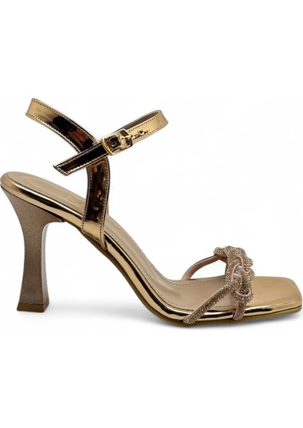 Kadın Taşlı Bantlı Günlük Topuklu Ayakkabı Rovdey modelleri