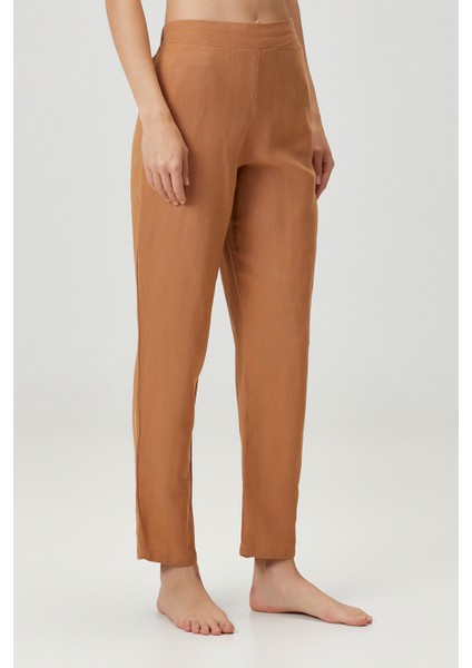 Lino Keten Pantolon Taba Rengi fiyatları