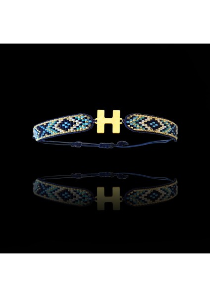 Altın Bileklik Model 8 Harf H G8B638 0.5 gr