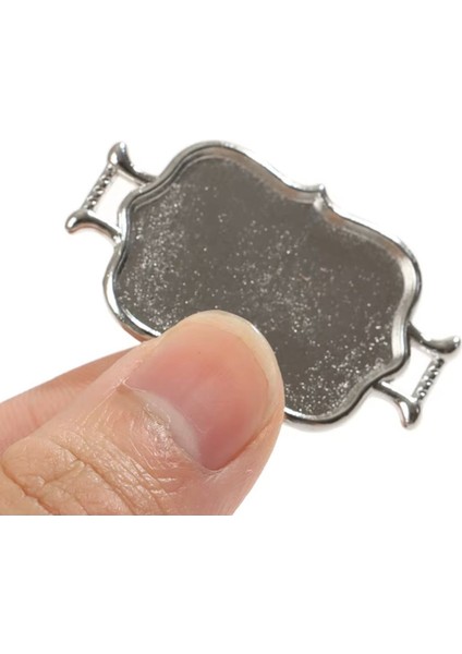 Minyatür Metal Çaydanlık Demlik Fincan Tepsi Set Gümüş Renk Bebek Evi Çocuk Oyuncakları Için fırsatları