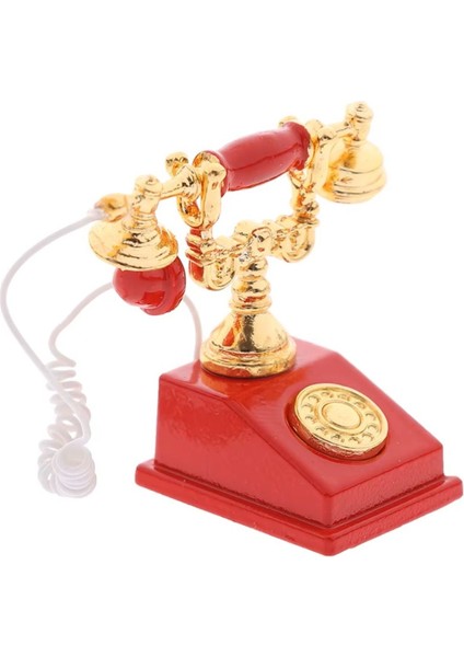 Minyatür Metal Kırmızı Telefon Bebek Evi Çocuk Oyuncakları fiyatları