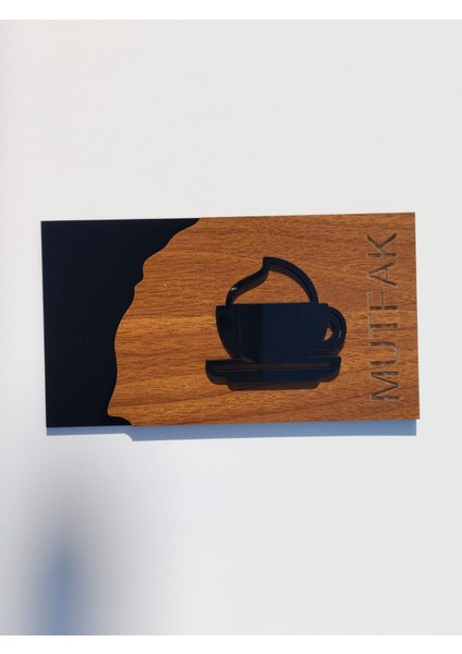 Yönlendirme Tabelası| Mutfak Yazısı|arkası Yapışkanlı|20*11 CM|YÖN1005