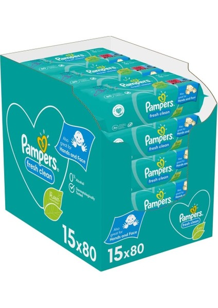 Pampers Baby Yenidoğan Fresh Clean Islak Havlu 80x15 Adet (1200 Yaprak)