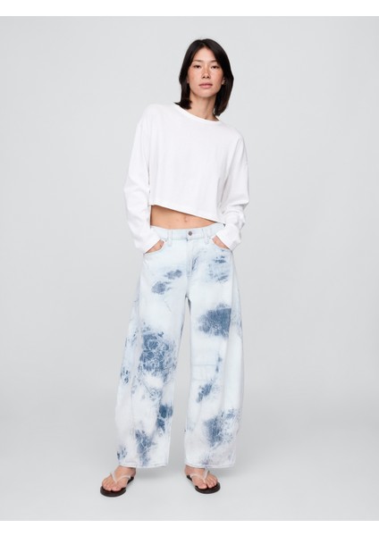 Kadın Mavi High Rise Ultrasoft Horseshoe Jean Pantolon