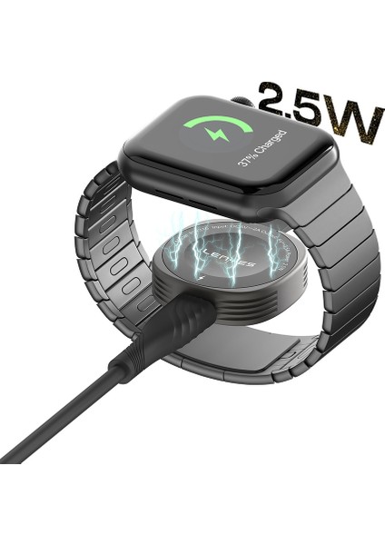Akıllı Saat Mini Wireless Magnetik Şarj Aleti Lenyes PW316 2.5W Gri fiyatları