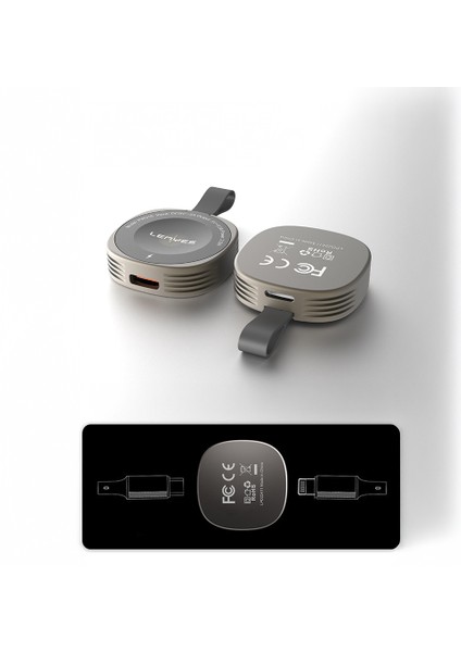Akıllı Saat Mini Wireless Magnetik Şarj Aleti Lenyes PW316 2.5W Gri fırsatları