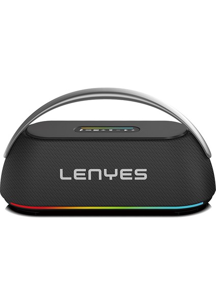 S869 Rgb Işıklı Çift Mikrofonlu Taşınabilir Bluetooth Hoparlör V5.3 Siyah