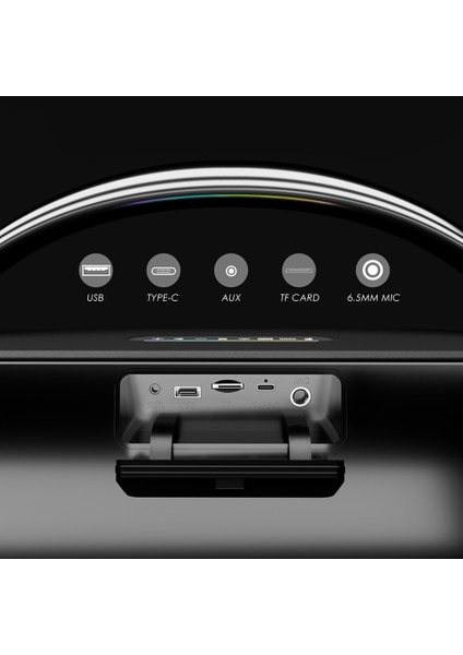 S869 Rgb Işıklı Çift Mikrofonlu Taşınabilir Bluetooth Hoparlör V5.3 Siyah fiyatları