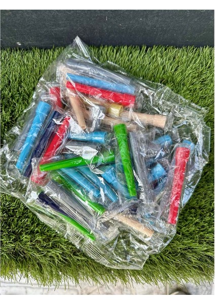 Renkli Plastik Sipsi-40 Adet