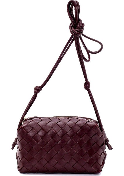 Fyora Bordo Hakiki Deri Kadın Çanta